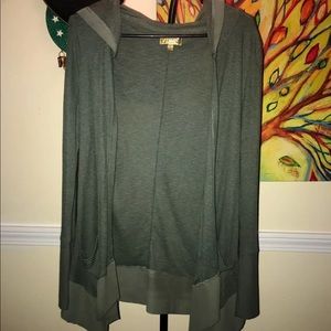 Vera Wang hooded cardigan